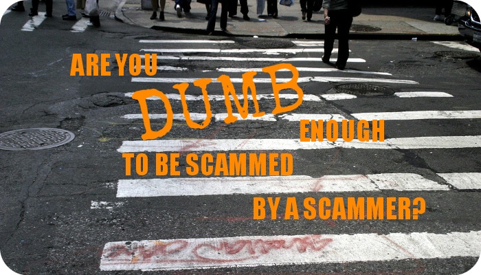 Are You Dumb Enough To Be Scammed By A Scammer?