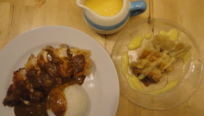 Katsu Chicken Curry & Apple and Ginger Dim Sum