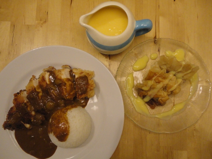 Katsu Chicken Curry & Apple and Ginger Dim Sum