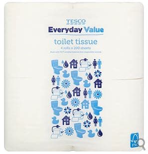 Tesco toilet tissue