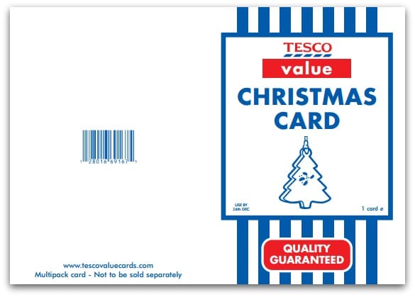 Tesco Value Christmas Card