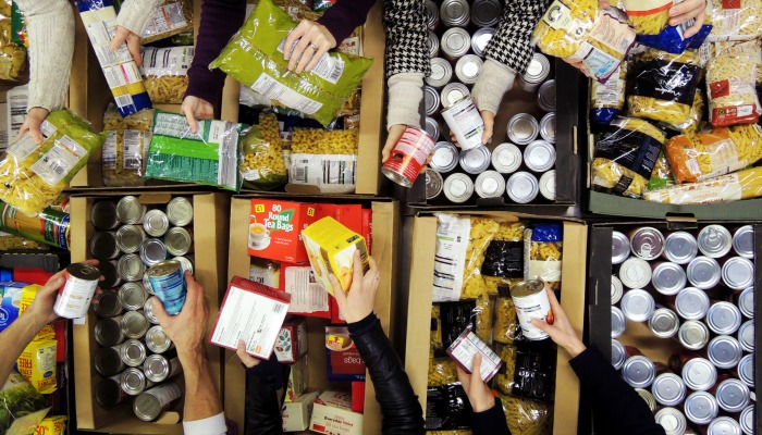 Food bank table