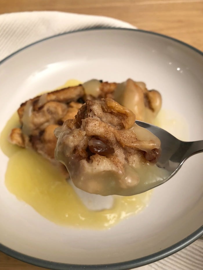 Slow cooker bread and butter pudding