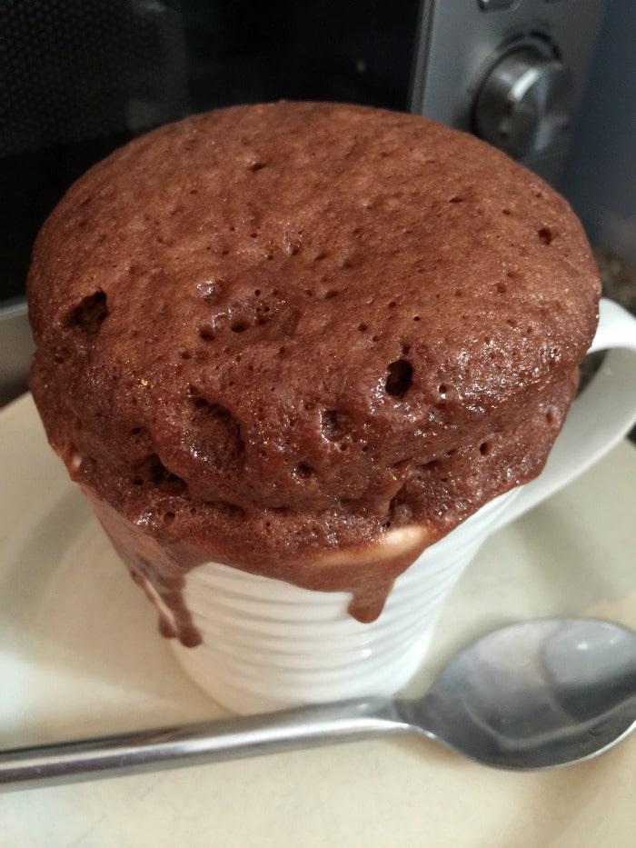 Homemade Microwave Chocolate Mug Cake - Skint Dad