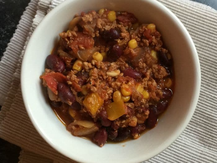 We decided to try a slow cooker turkey chilli (instead of using beef) and it was delicious, full of flavour but isn't too hot to scare off the kids.