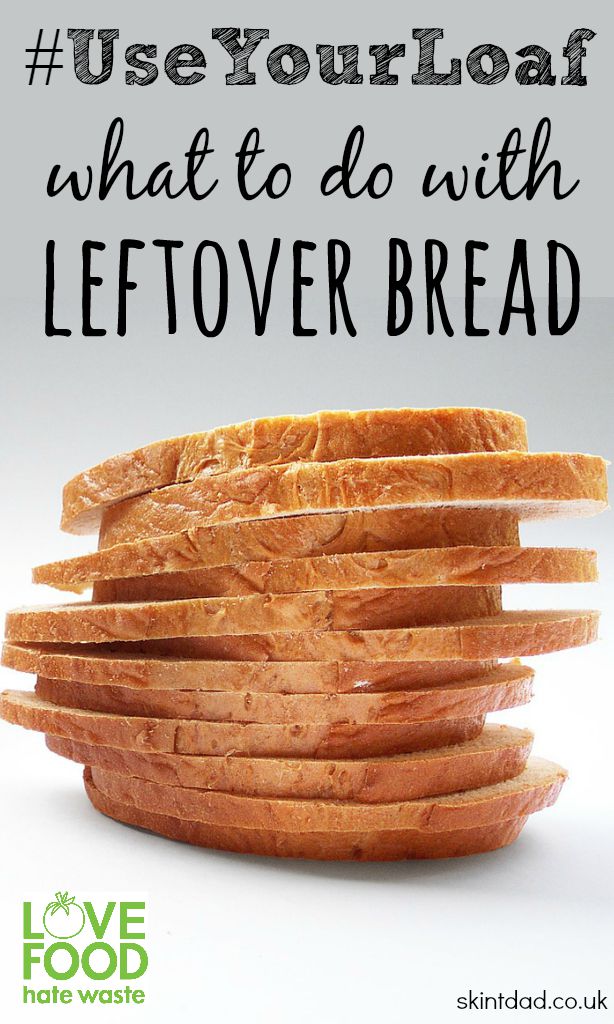 Instead of throwing away stale leftover bread, put it to good use and use your leftovers to come up with new recipes to cut down on food waste.