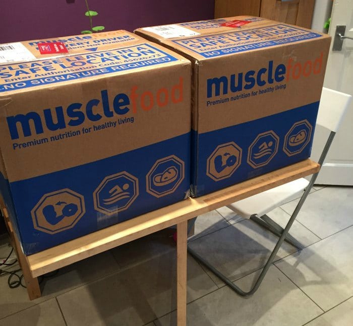 Muscle Food new customer super lean selection deal delivered in two large boxes