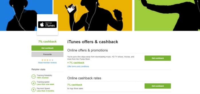 Quidco iTunes vouchers cashback