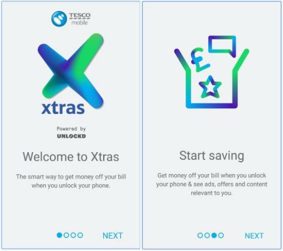 Tesco Mobile Xtras Screen Shot