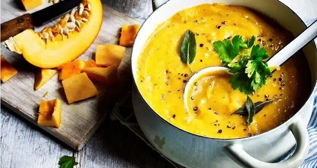 Potato and pumpkin soup