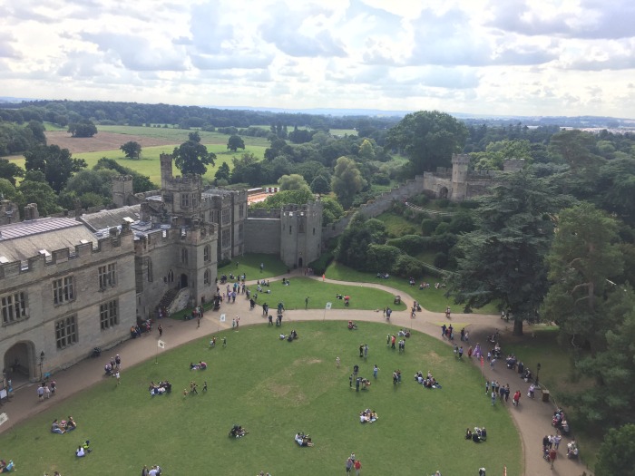 View from the top of Warwick Castle