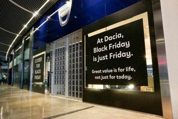 Dacia closed for Black Friday