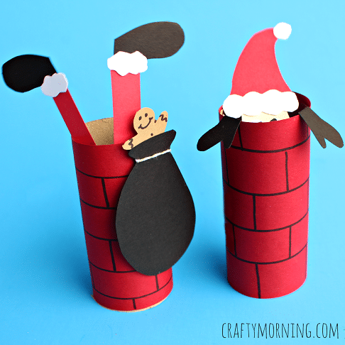 Toilet roll Santa craft