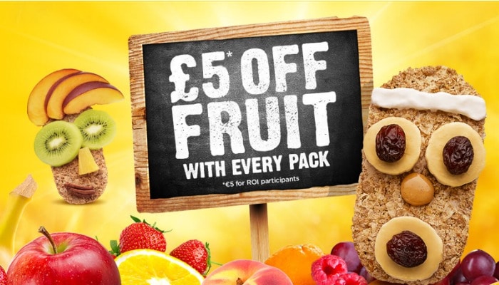 £5 free fruit with packs of Weetabix