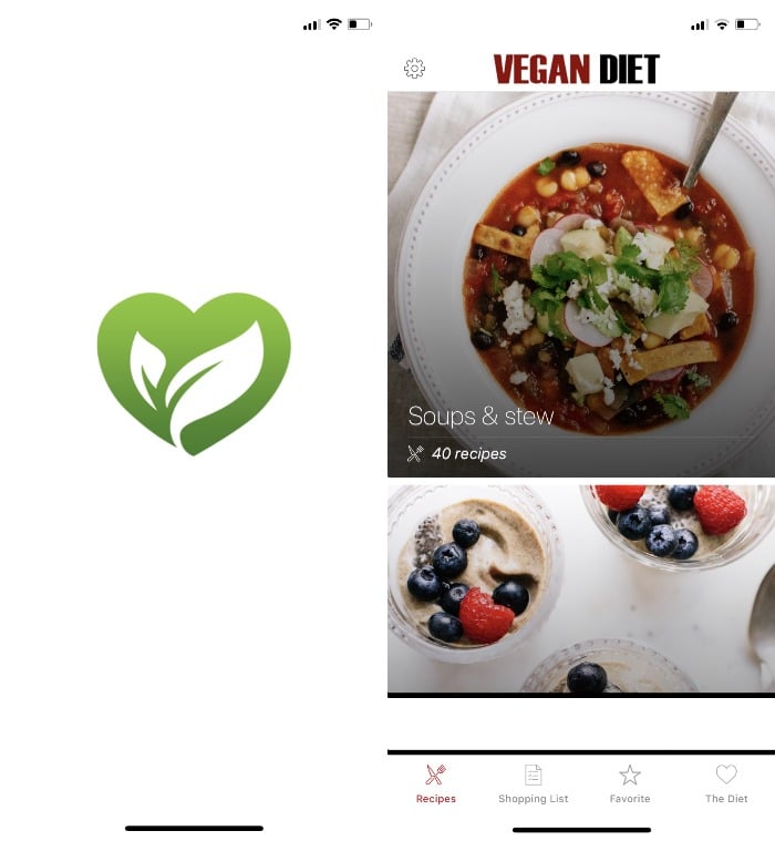 Vegan Recipes meal planning app