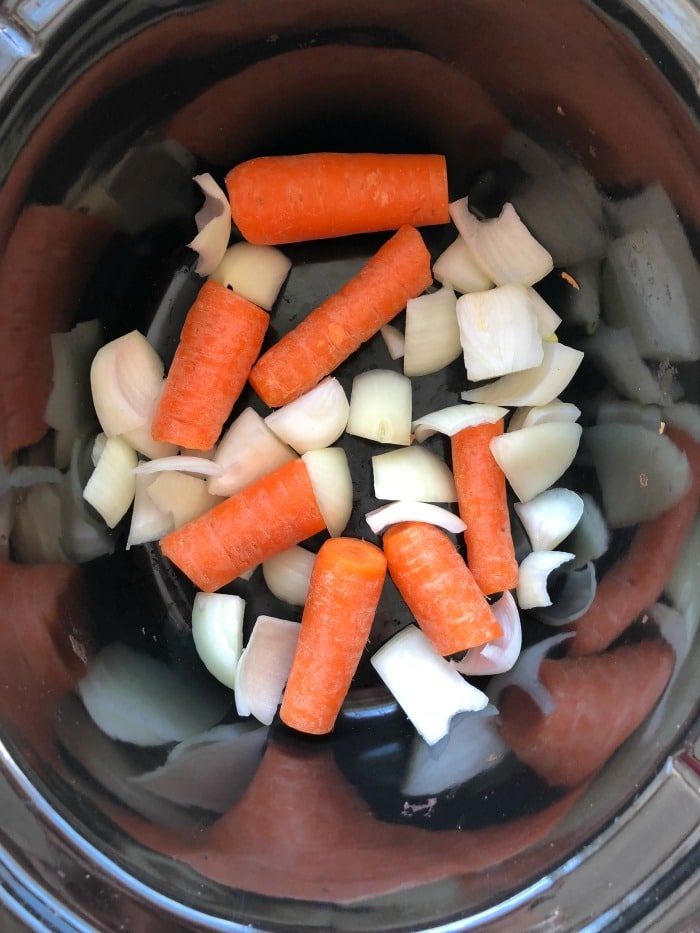 vegetables in the slow cooker