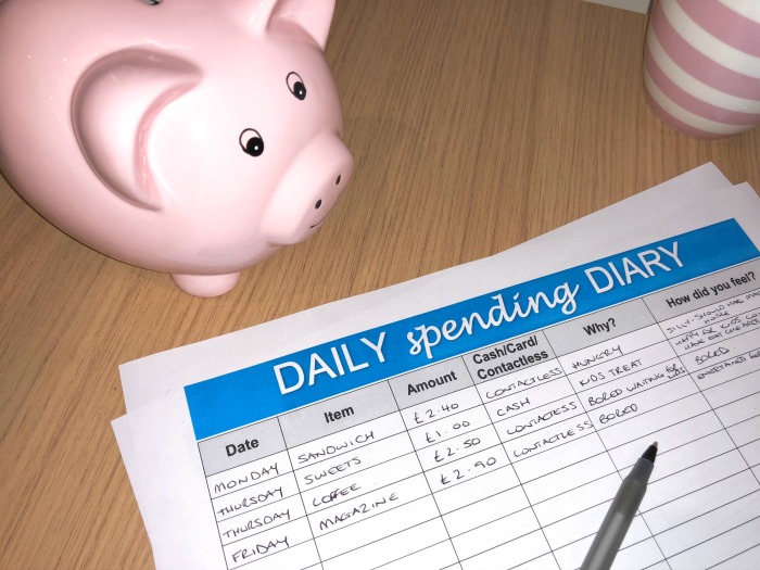 Spending diary template