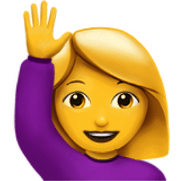 hand up emoji