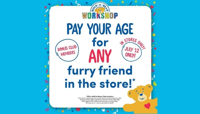 Count Your Candles & Save Big  Pay Your Age at Build-A-Bear®