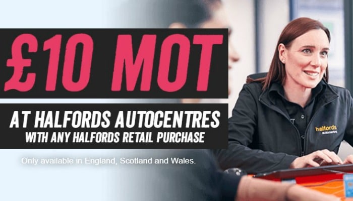 £10 halfords mot check