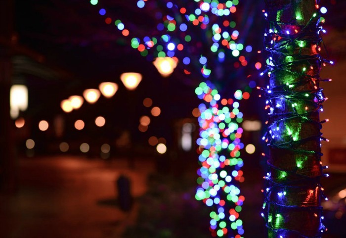 Christmas lights outside