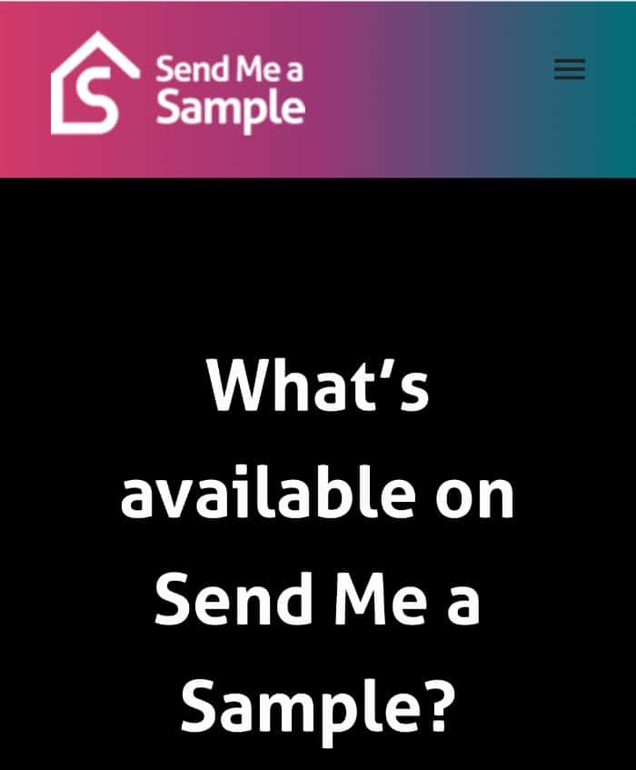 Get free samples — Send Me a Sample