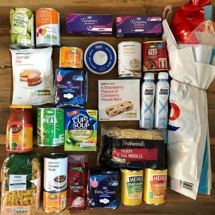 skint dad food bank donation