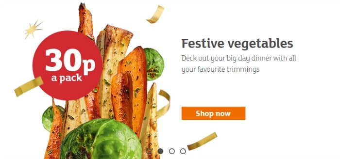 sainsburys christmas veg