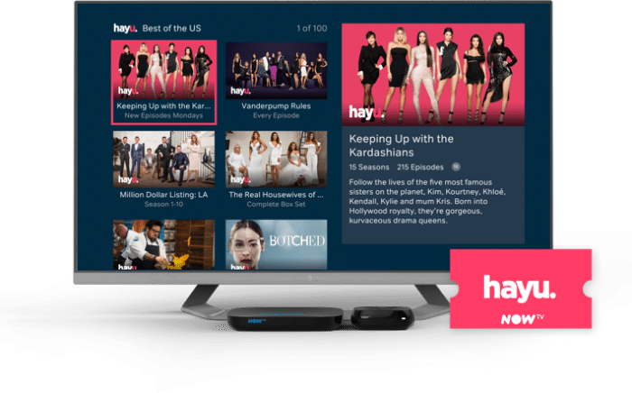 free now tv hayu