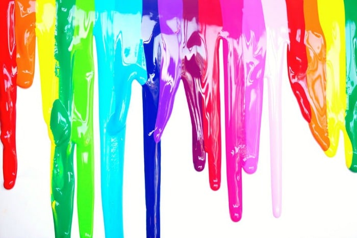  colourful paint dripping