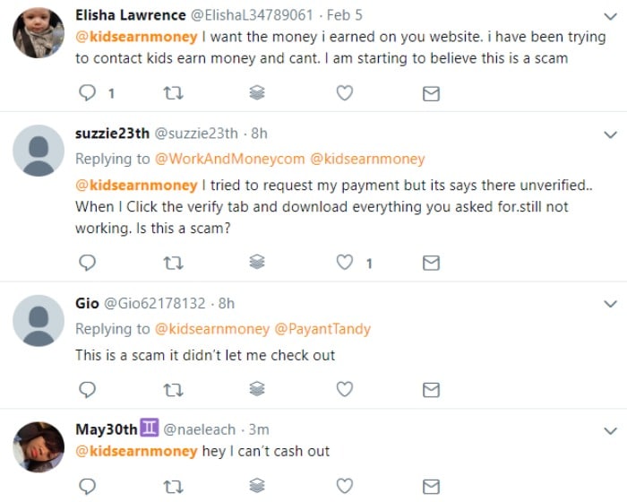 kidsearnmoney scam twitter