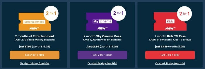 2 for 1 now tv offer