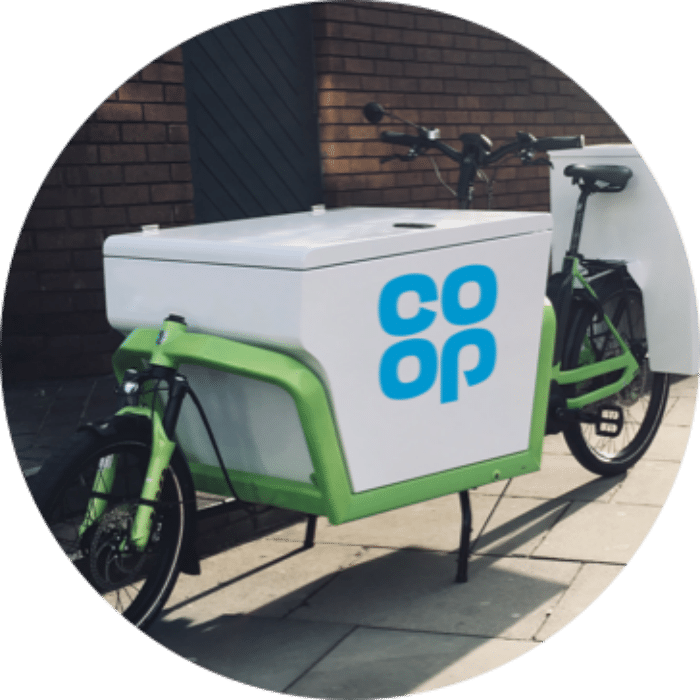 co-op food delivery bike