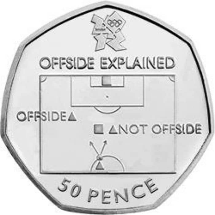 Olympic 50p football coins
