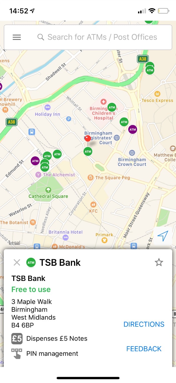 Directions To The Nearest Atm Machine Find The Closest Cash Point Near Me With This Clever App - Skint Dad