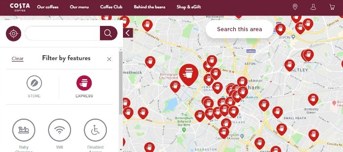 costa store locations