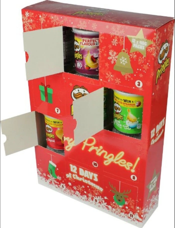 pringles advent calendar in b and m