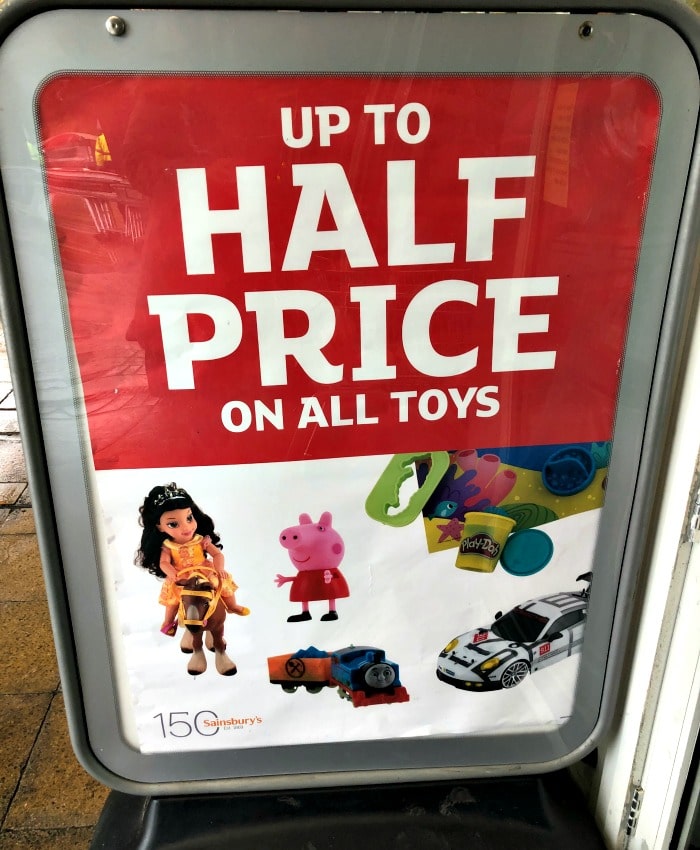 Sainsburys half cheap price toys 2018