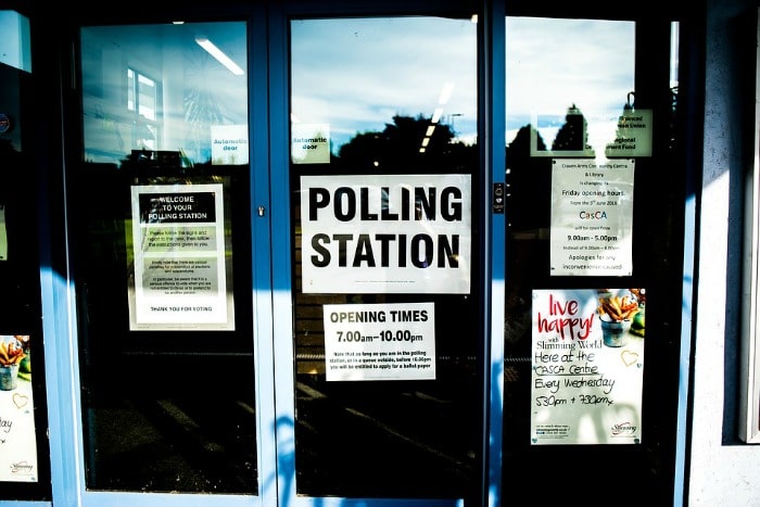 doors at polling station