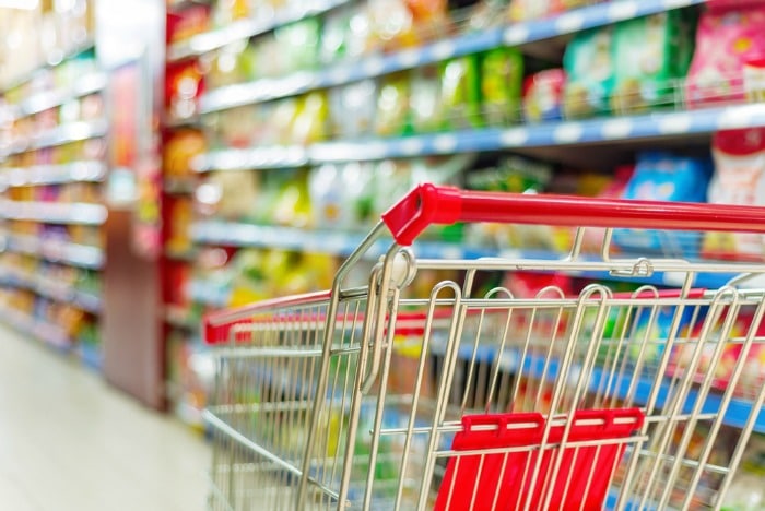 red shopping cart