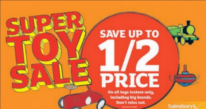 Half price best sale toy sale sainsburys