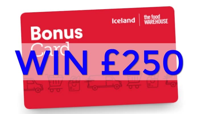 WIN £250 with an Iceland bonus card