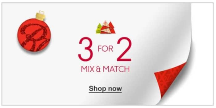 boots 3 for 2 on mix and match