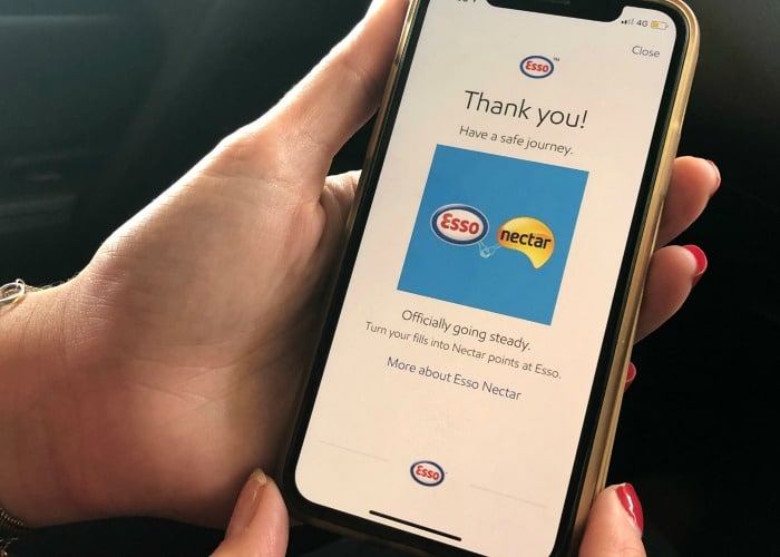 paying using Esso App