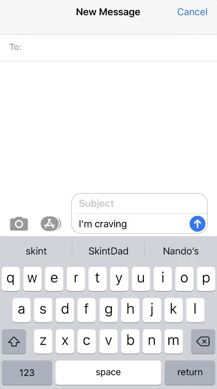 train predictive text