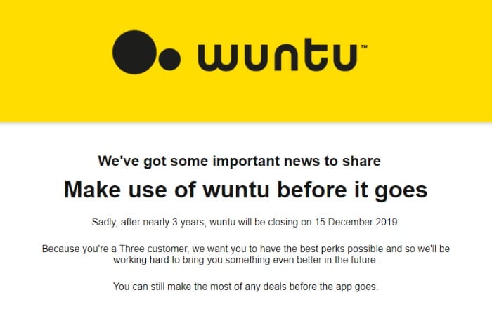 wuntu app closing