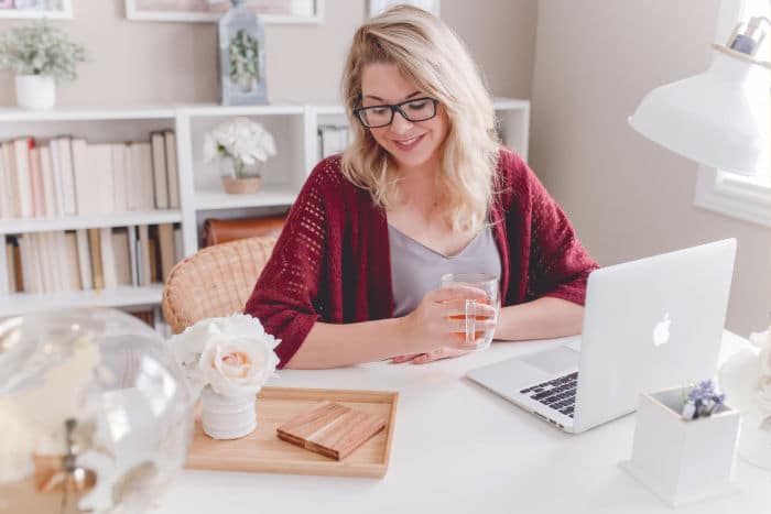 freelancer working at a computer