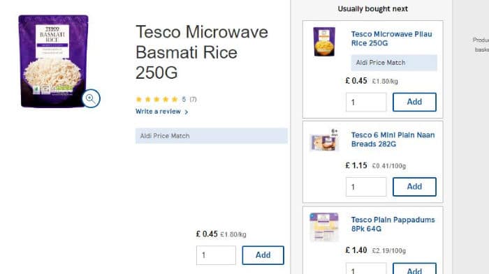 Aldi Tesco Price Match