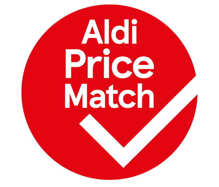 red Aldi Price Match bubble