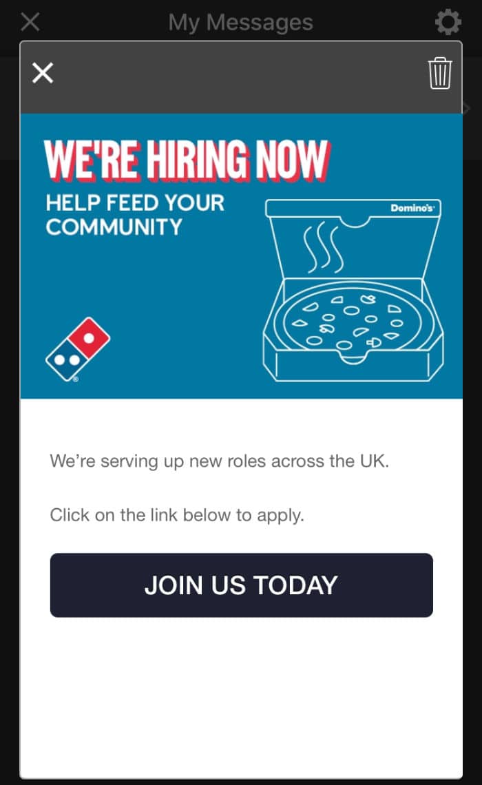 dominos hiring now